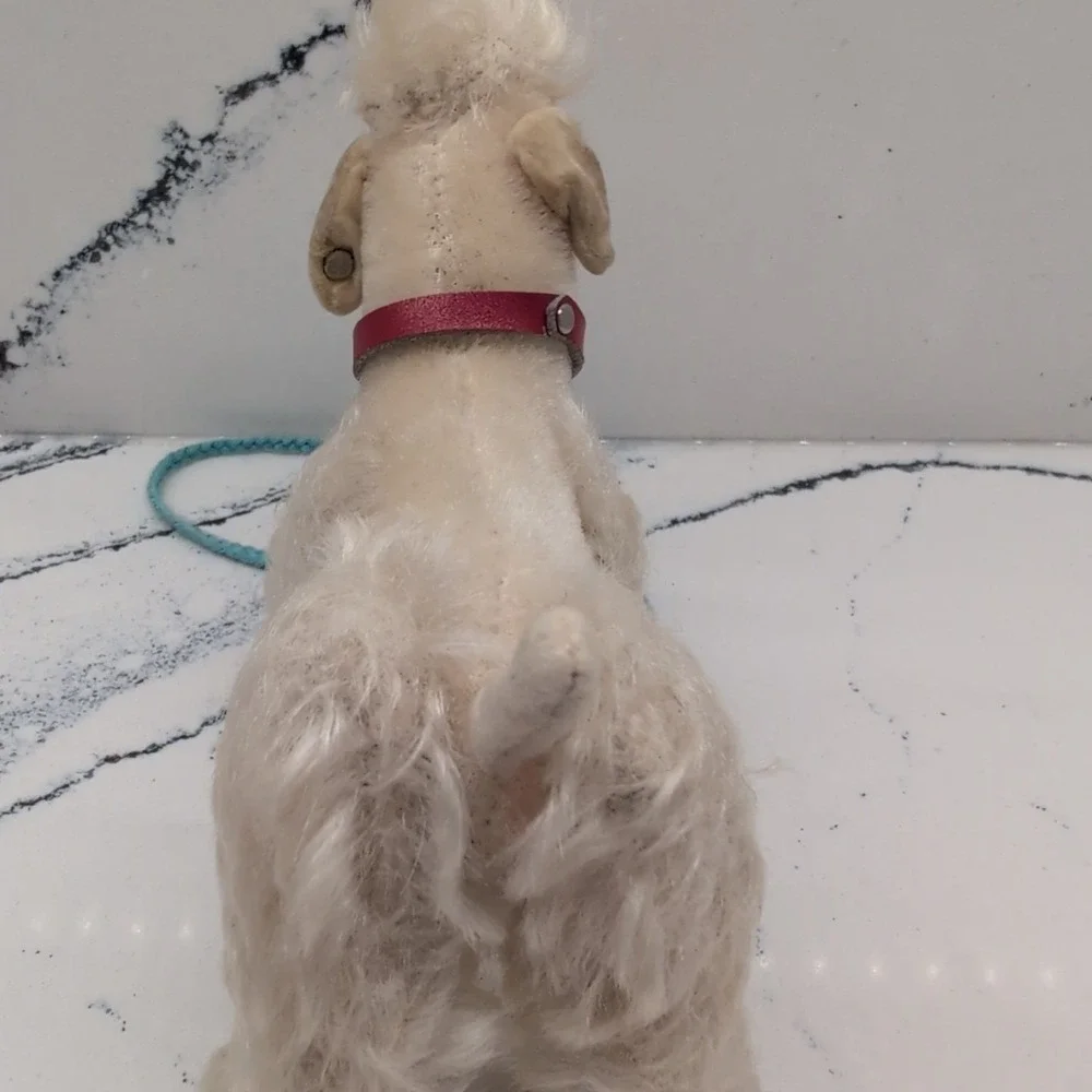 STEIFF‎ Snobby Poodle Dog Jointed Limbs Collar Mohair Button 6